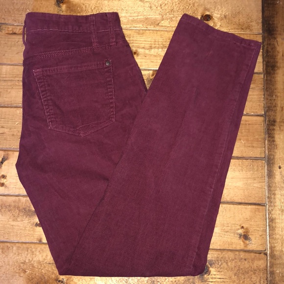 Eddie Bauer Pants - Eddie Bauer Boyfriend Relaxed Burgundy Corduroy